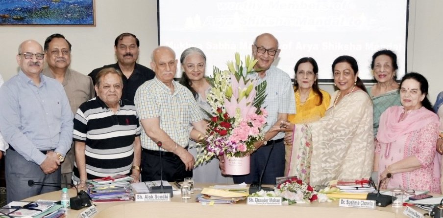 A Legacy of Leadership: Shri Chander Mohan Honoured with 12th Consecutive Presidency of Arya Shiksha Mandal