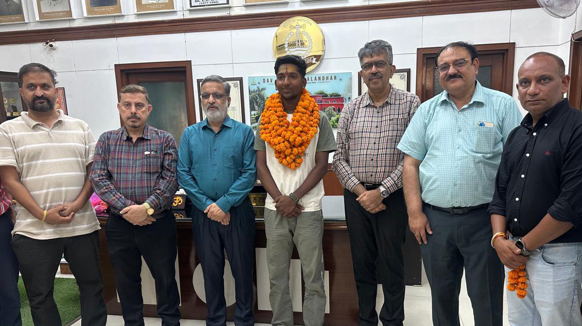 DAV College Student Achieves National Glory with India U-19 Selection