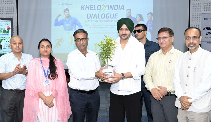 NIT Jalandhar Hosts ‘Khelo India Samvaad’; PM Shri Narendra Modi Connects Virtually with Youth, Cricketer Harbhajan Singh Graces Event